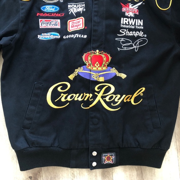 Crown Royal, NASCAR, Vintage, Y2K, Pit Crew, Racing Team Jacket, Mens, M, RARE - Picture 6 of 17